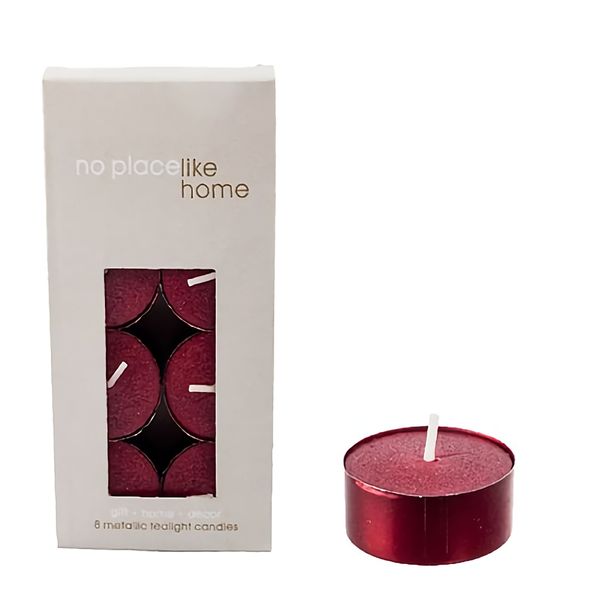 Bulk Pack x 5 Candle Tea-Lite 8 Piece Per Pack Metallic Silver.