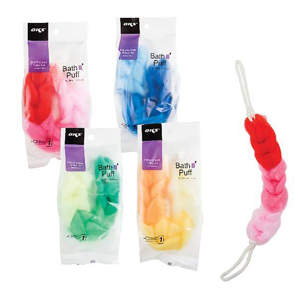 Bulk Pack x 5 Bath Sponge Mesh Back Scrubber 74g.