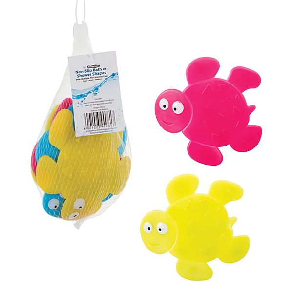 Bulk Pack x 5 Bath/Shower Non-Slip Shapes 4 Piece Per Pack. Colors in Pack.