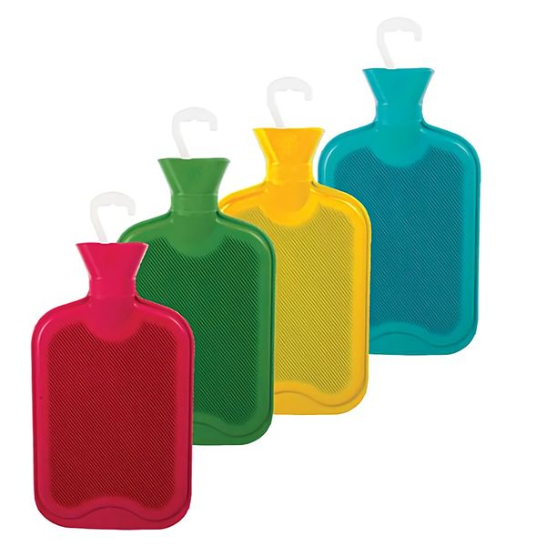 Bulk Pack x 4 Hotwater Bottel Rubber Ribbed 2Lt.