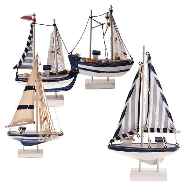 Bulk Pack x 4 Ornament Sea Sailboat 28cm .