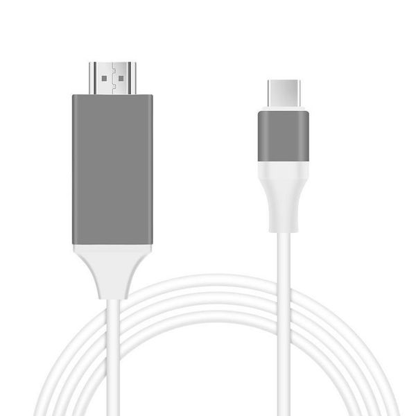 USB-C/Type C - HDMI Cable for Galaxy S8/All USB-C Devices - White