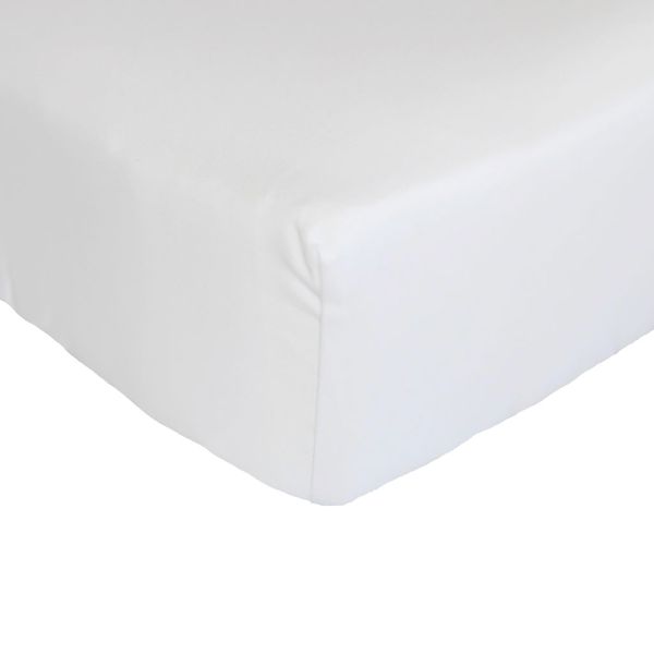 Babes &amp; Kids - 70x140cm White Egyptian Cotton Cot Fitted Sheet - X-Large