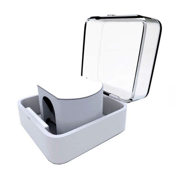 Travel Protable Charging Storage Box for Apple iWatch - White