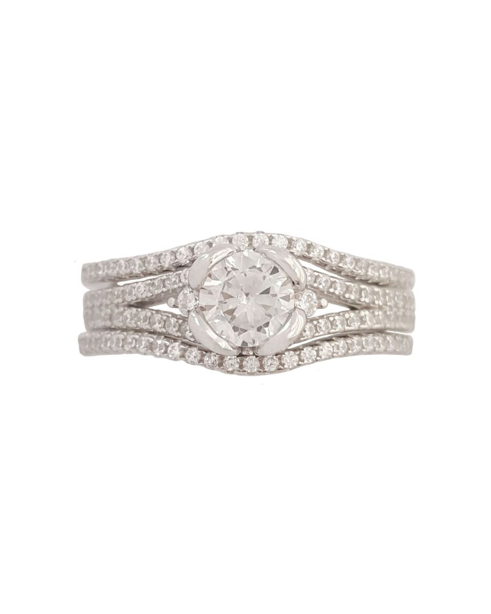Miss Jewels 0 50ct Cubic Zirconia 3 Piece Wedding Ring Set Miss Jewels 0 50ct Cubic Zirconia 3 Piece Wedding Ring Set