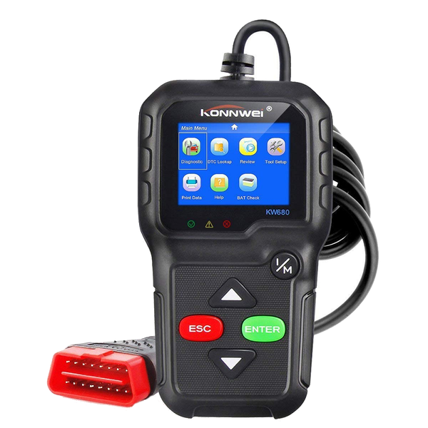 Konnwei KW680 Diagnostic Scan Tool (OBDII Engine Codes &amp; Live Data)