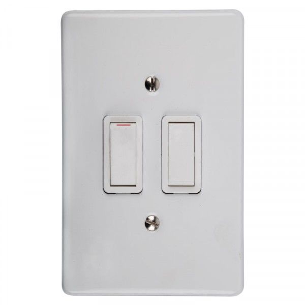 Crabtree 2L 1Way Light Switch - 100 x 50mm