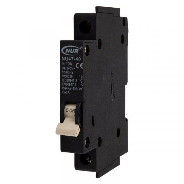 NUR Mini Rail Circuit Breaker - 80A Two Pole 6Ka