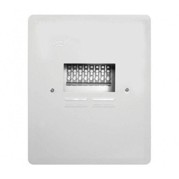 NUR Mini Rail Distribution Board - 8Way Flush Metal
