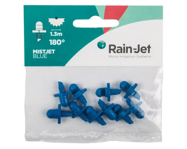 Rainjet - Micro Mister Head - 180 Degree - Blue - 10 Per Pack - 10 Pack