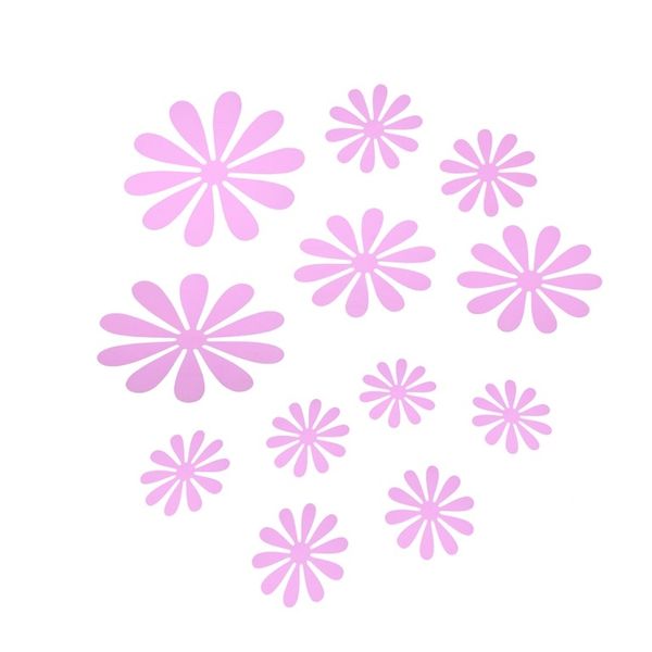 12 Piece DIY 3D Flower Wall Sticker-Art Decal