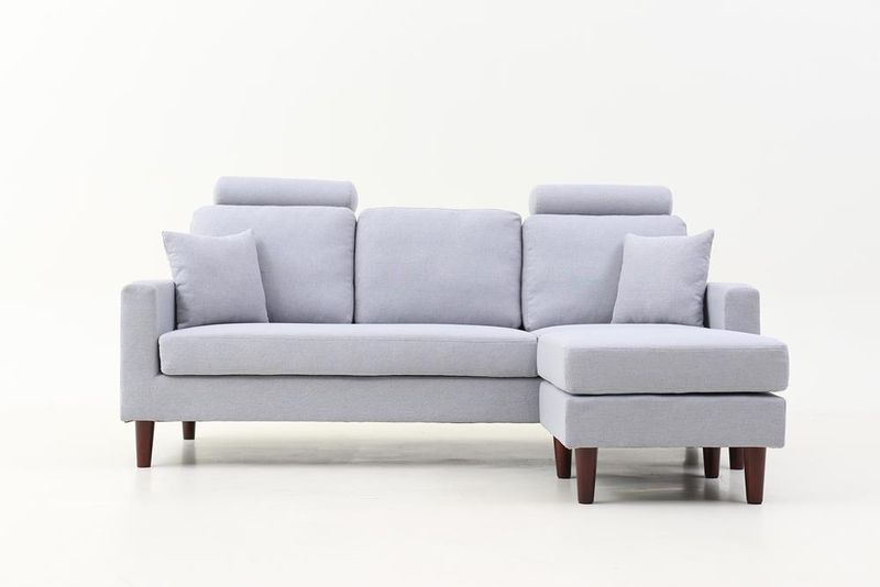 George &amp; Mason - Luxe 3-Seater Couch &amp; Ottoman Set With Removable Headrests