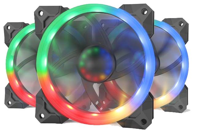 Redragon 120mm RGB LED (Full Colour) Fans 3 Pack