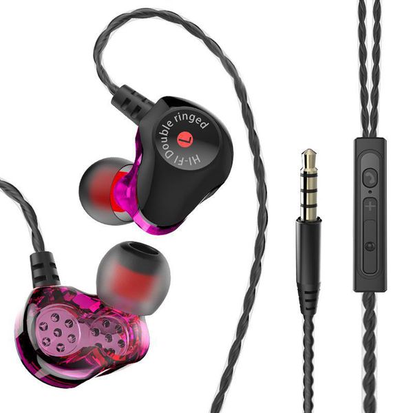 Dual Dynamic Driver Super Bass HIFI Earphone - Black