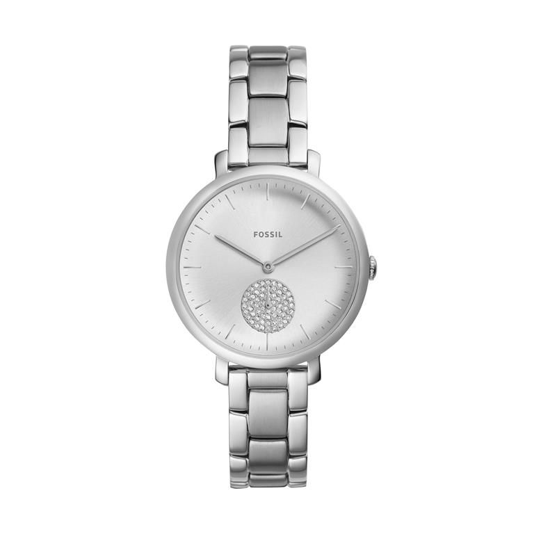 Fossil Jacqueline Women Silver Stainless Steel Watch | Buy Online in ...
