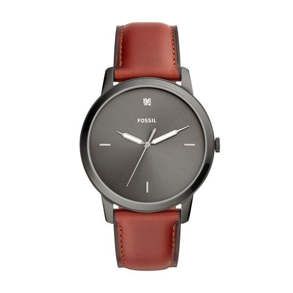 Fossil Minimalist Men Luggage Leather Watch