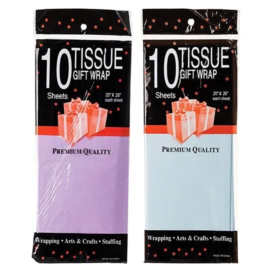Bulk Pack x 6 Paper Tissue 50 x 66cm 10 sheets Per Pack Blue &amp; Lilac