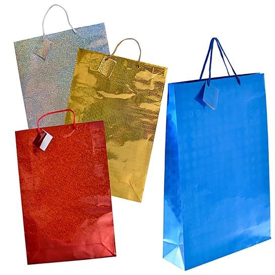 Bulk Pack x 8 Gift-Bag Hologram Jumbo 33 x 457cm Gloss