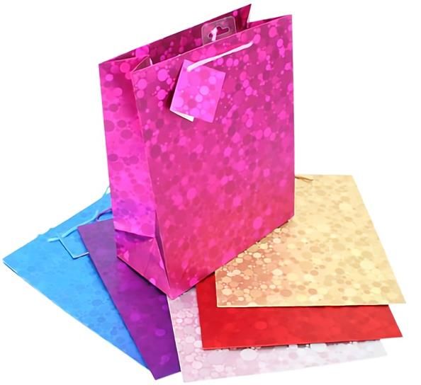 Bulk Pack x 8 Gift-Bag Metallic Paper Jumbo 33 x 42cm Matt