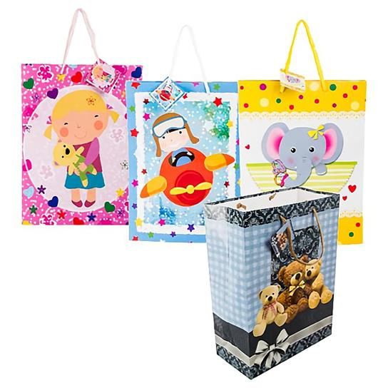 Bulk Pack x 8 Paper Gift-Bag Medium 18x23cm
