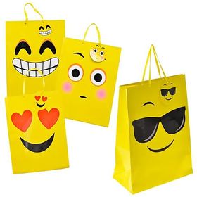 Bulk Pack x 8 Paper Gift-Bag Emoji 25x32cm | Buy Online in South Africa ...