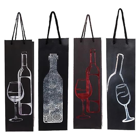 Bulk Pack x 8 Gift-Bag Designer Wine 10x35cm