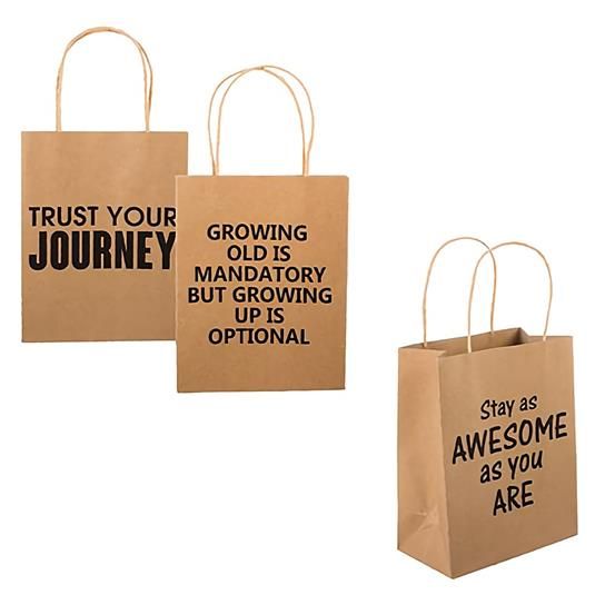 Bulk Pack x 12 Paper Gift-Bag Words Large 25x32cm
