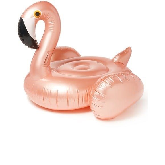 Iconix Giant Luxury Inflatable Pool Float Rose Gold Flamingo 190cm