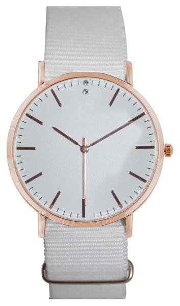 Digitime Women's Nylon Mid Case 36mm Analogue Watch - White