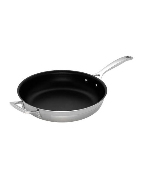 Le Creuset Classic Stainless Steel Non-Stick Frying Pan with helper handle (Size: 32cm)