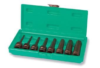 Jonnesway - 1/2 Inch Hex Bit Impact Socket Set - Set Of 8