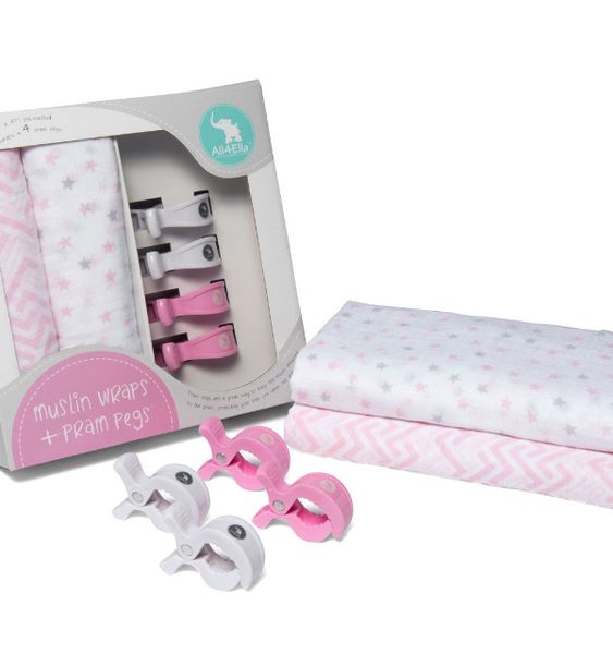 2 Pack Wraps &amp; 4 Pegs - Zig Zag &amp; Star Black