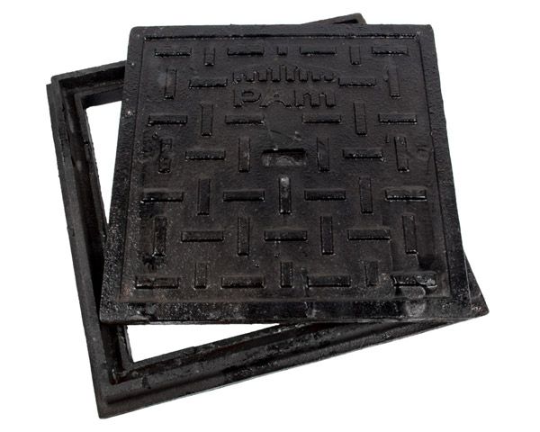 Manhole Cover &amp; Frame - 450X600mm L/D