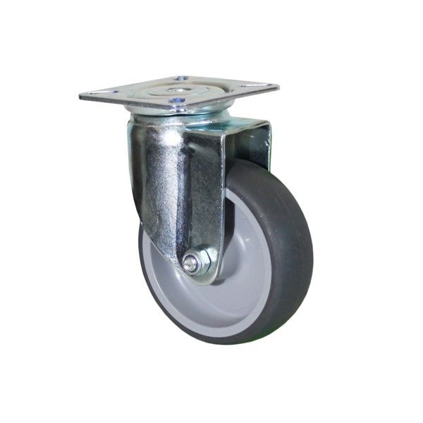 Caslad Plate Fitting Tpr Swivel Castor - 75mm