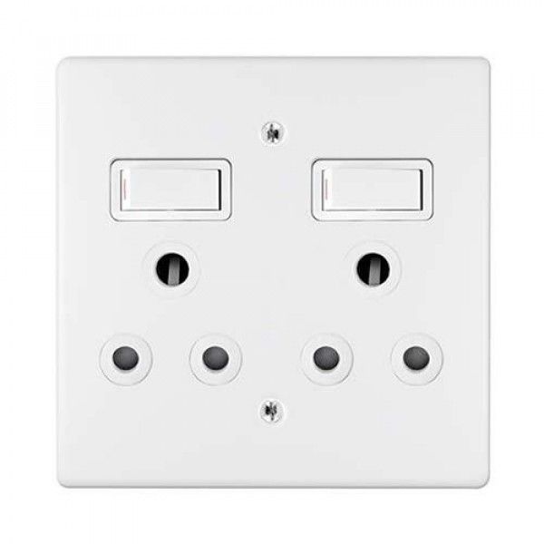 Crabtree Duo Switch Plug with Cover Plate - Pp1 100X