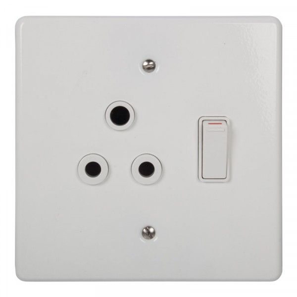 Nexus Single Steel Socket Switch - 4X4 Contractor 5 Pack