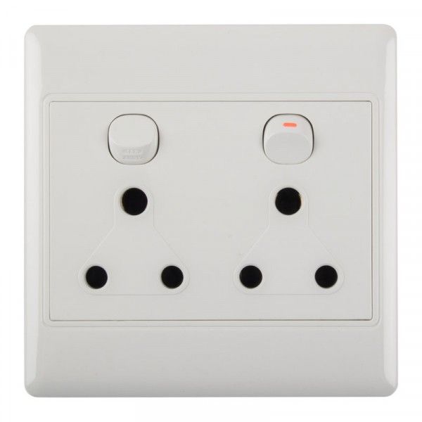 Nexus Double Socket Switch - 4X4 Contractor 5 Pack