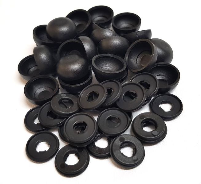 ViewProtect Cover Caps &amp; Washers Black x 24
