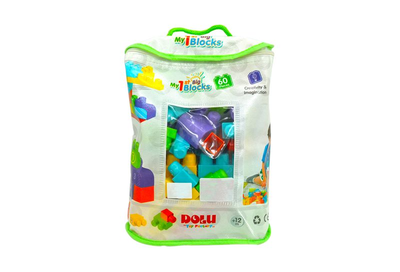 Dolu My First Blocks 60 Pieces In Zip Bag