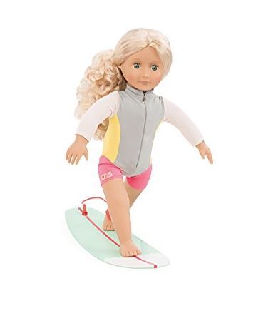 Our Generation Deluxe Doll With Book Coral 18 Inch Blonde