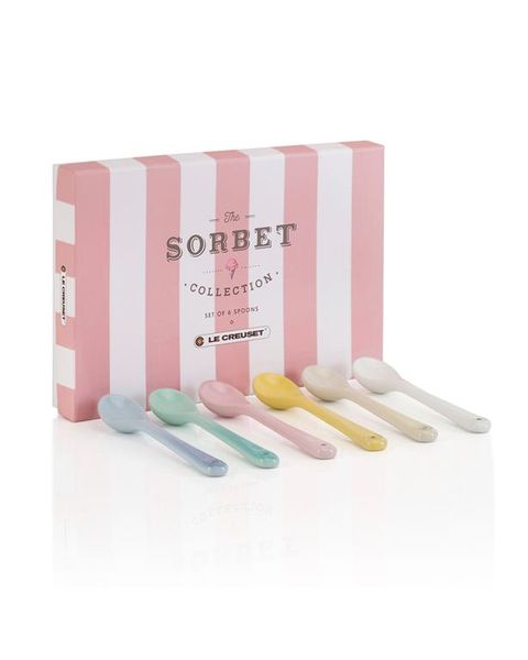 Le Creuset Sorbet Set of 6 Spoons - Sorbet (Size: 14cm)
