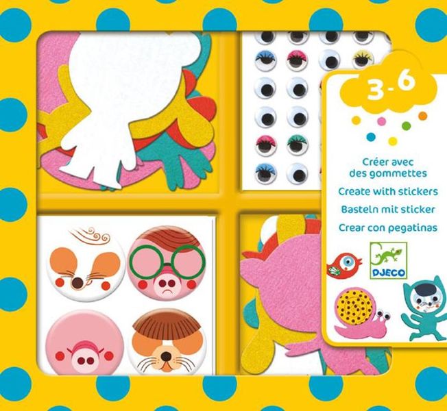 Djeco Stickers Crafts - I love animals