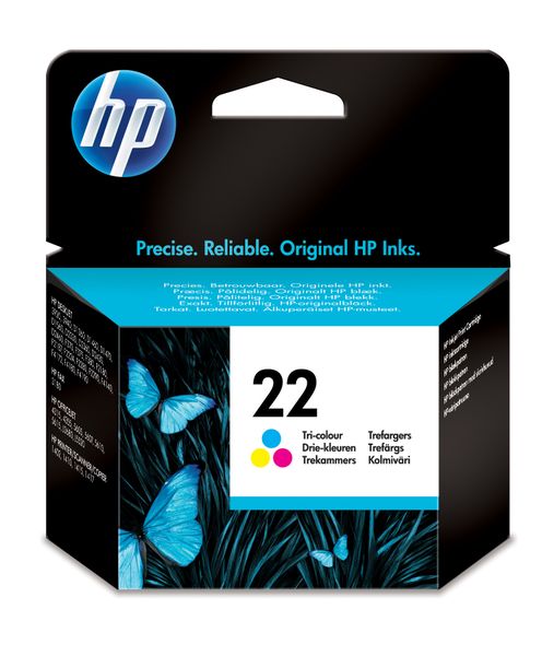 HP 22 Tri-Colour Inkjet Print Cartridge (5Ml)