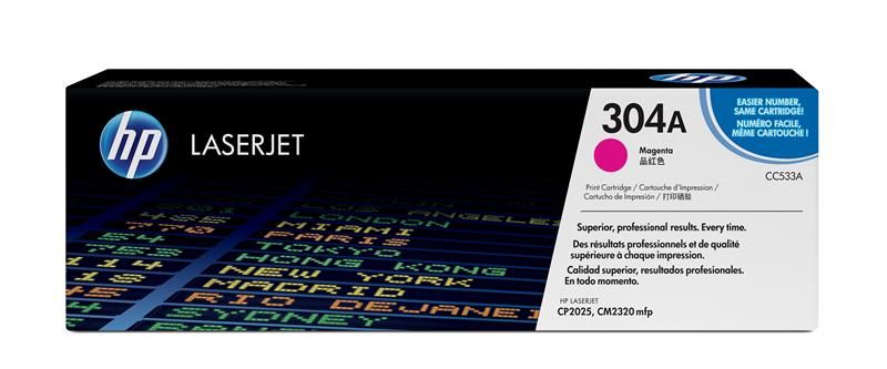 HP 304A Color Laserjet Cp2025 Magenta Print Cartridge.