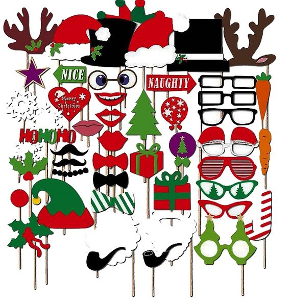 Photo Booth Props Kit for Birthday Party Favors - 50 Piece