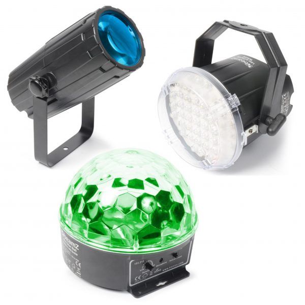 BeamZ Light Package 1 - Moonflower, Mini Star LED Ball &amp; Strobe