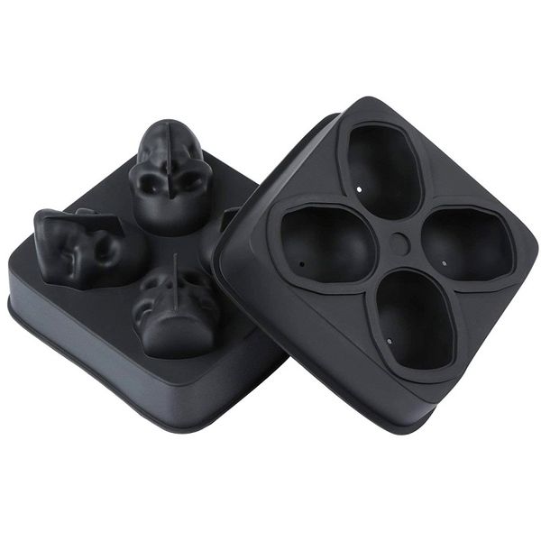 Skull Shape Silicone 3D Ice Cube Mold Tray