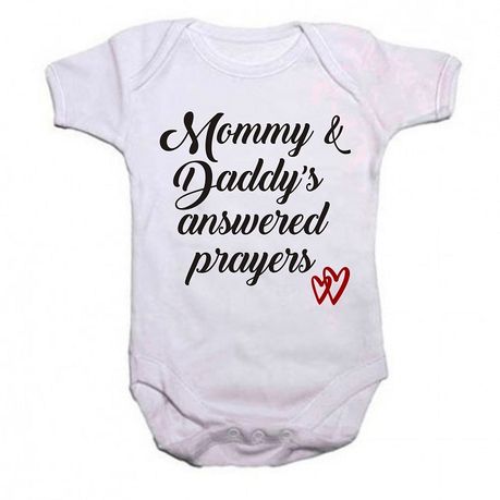 Daddy/'s Answered Prayers Cotton Baby Bodysuit One Piece