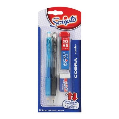 Scripto: Cobra Combo-Clutch Pencil 2's + 24 Leads + Eraser
