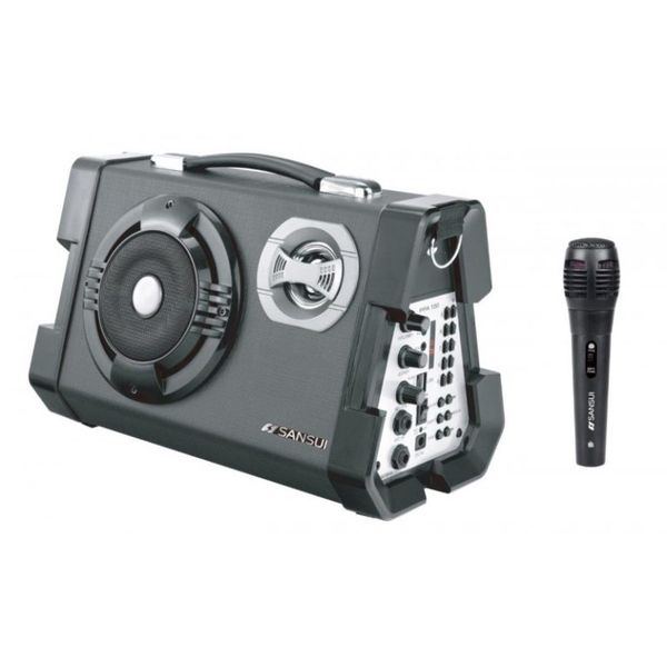 Sansui Portable Bluetooth PA System PPA 150 with Wired Microphone - Black